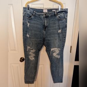 True Craft high rise, skinny, blue jeans, size: 20W